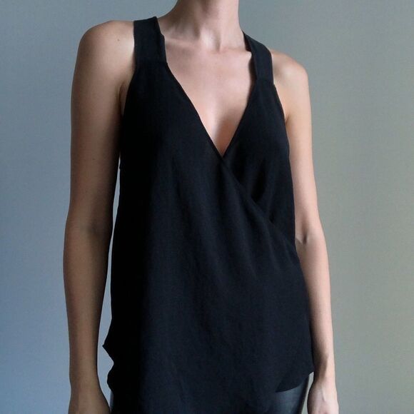 ARITZIA Wilfred Faux Wrap Sleeveless Blouse Lilac Purple XS - Picture 6 of 10